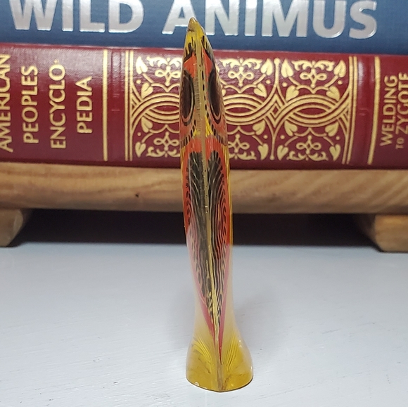 SOLD▪Vtg Abraham Palatnik Lucite Op Art Owl Figure - Picture 4 of 6